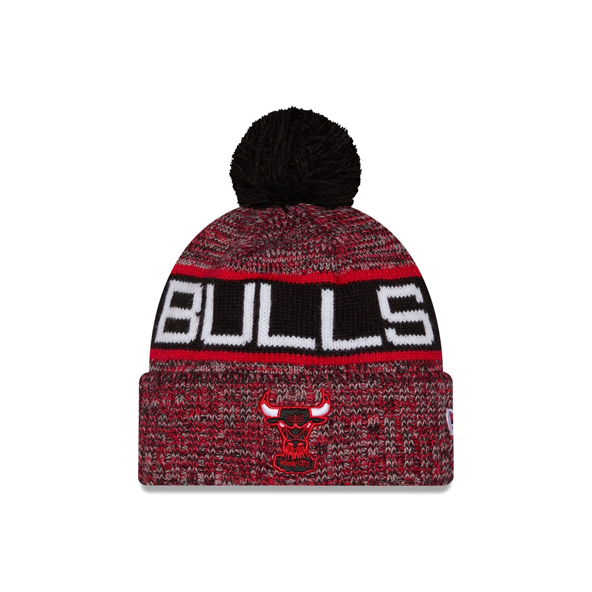 Chicago Bulls Tri Color Pom Knit Hat