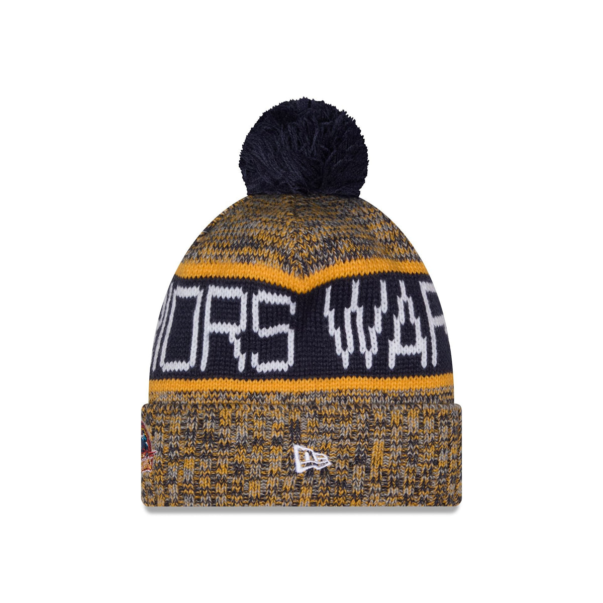 Golden State Warriors Tri Color Pom Knit Hat