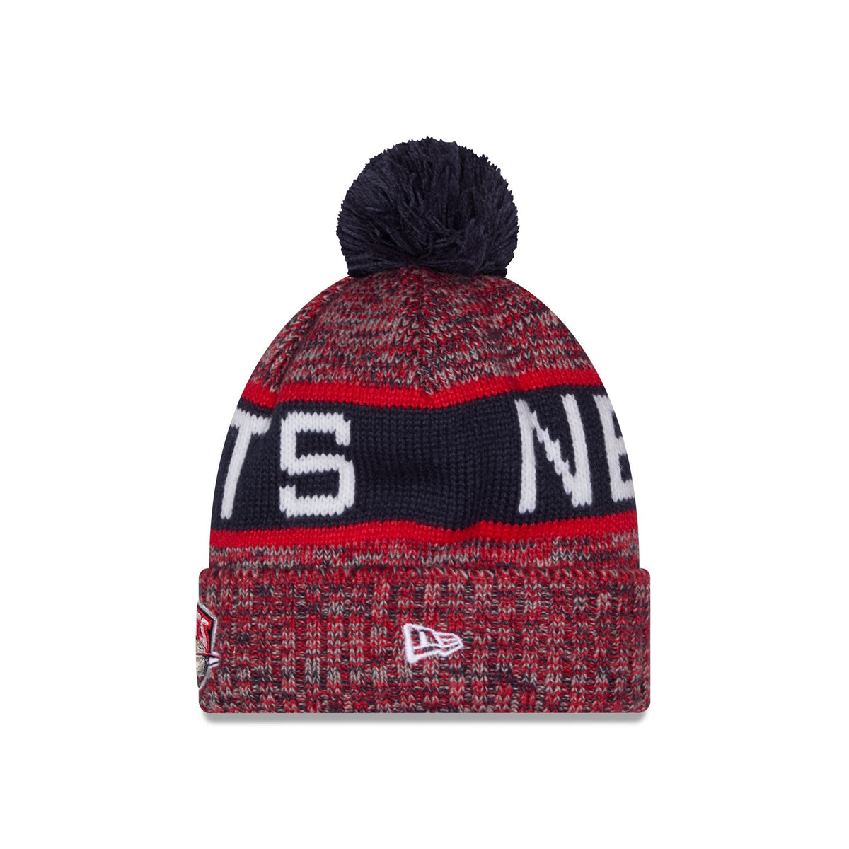 New Jersey Nets Tri Color Pom Knit Hat