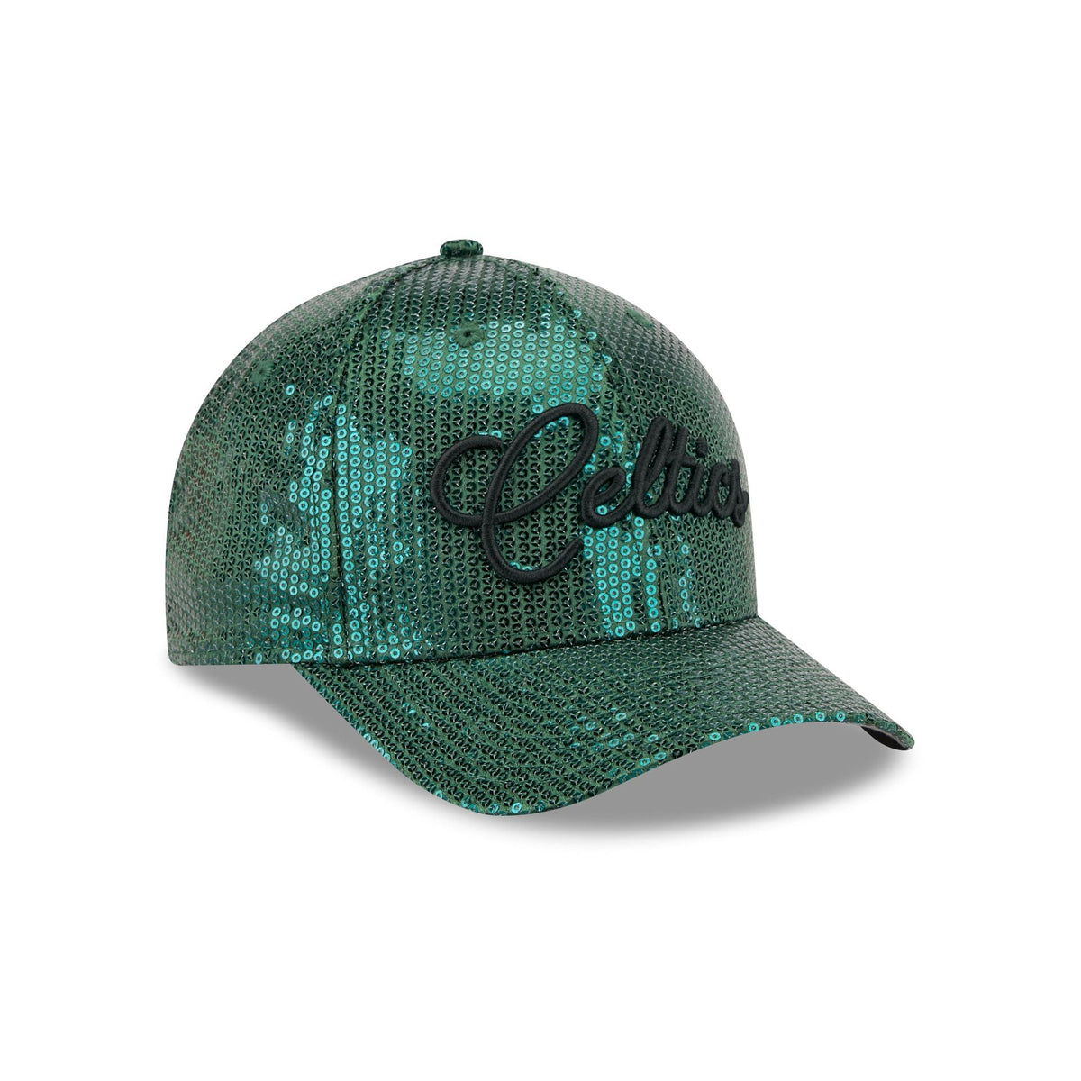 Boston Celtics Sequin Script Women's 9FORTY M-Crown Snapback Hat