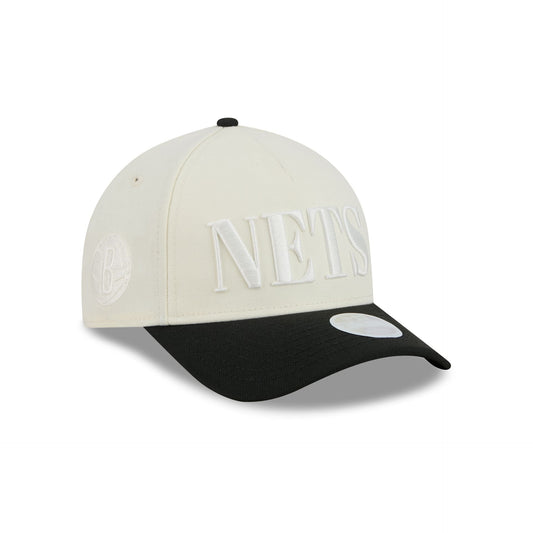 Brooklyn Nets Two Tone Chrome Women's 9FORTY M-Crown A-Frame Snapback Hat