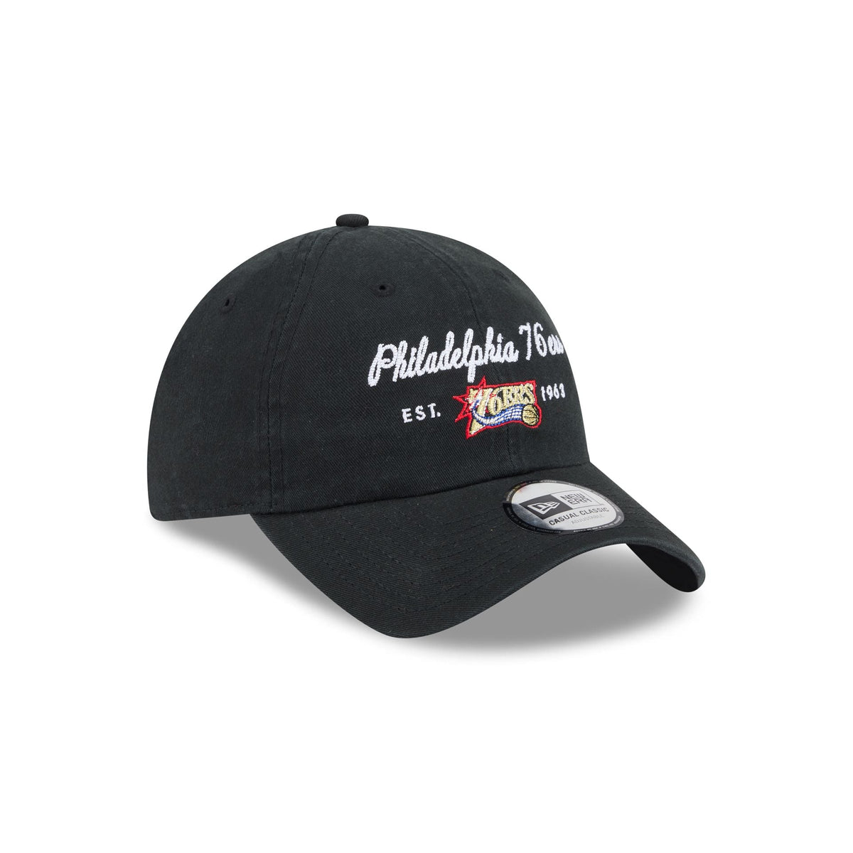 Philadelphia 76ers Script Wordmark Casual Classic Adjustable Hat