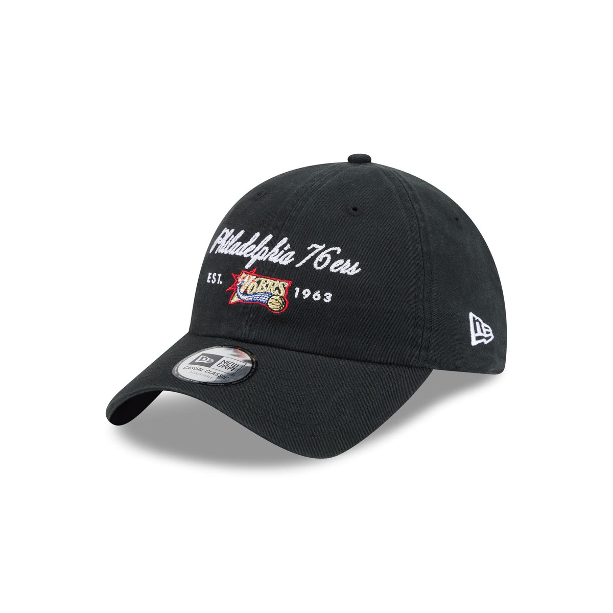 Philadelphia 76ers Script Wordmark Casual Classic Adjustable Hat