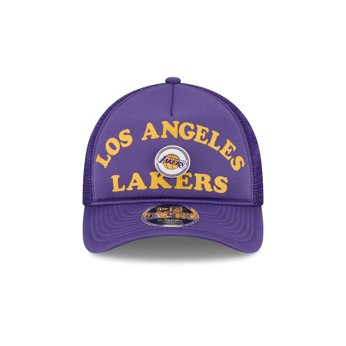 Los Angeles Lakers Button 9FORTY M-Crown A-Frame Trucker Hat