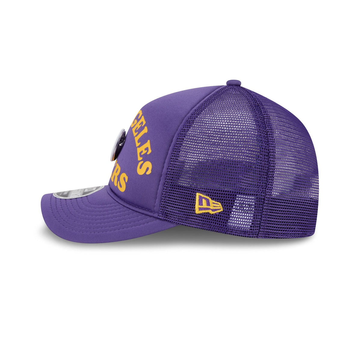 Los Angeles Lakers Button 9FORTY M-Crown A-Frame Trucker Hat