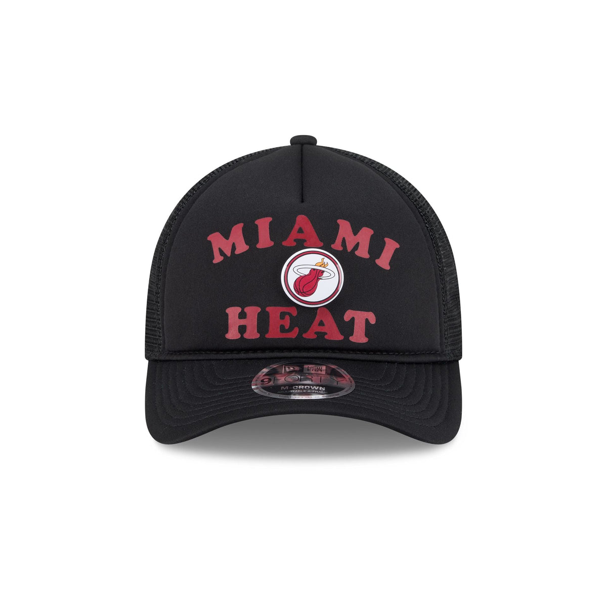 Miami Heat Button 9FORTY M-Crown A-Frame Trucker Hat