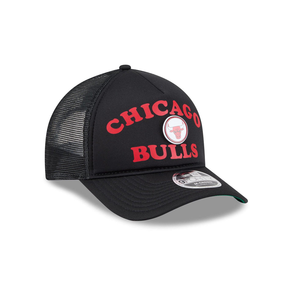 Chicago Bulls Button 9FORTY M-Crown A-Frame Trucker Hat