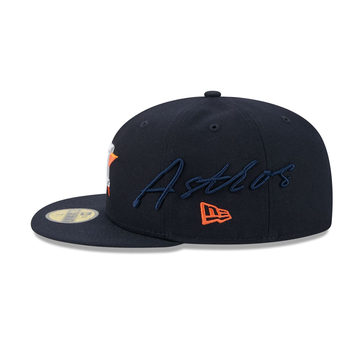 Houston Astros Side Script 59FIFTY Fitted Hat