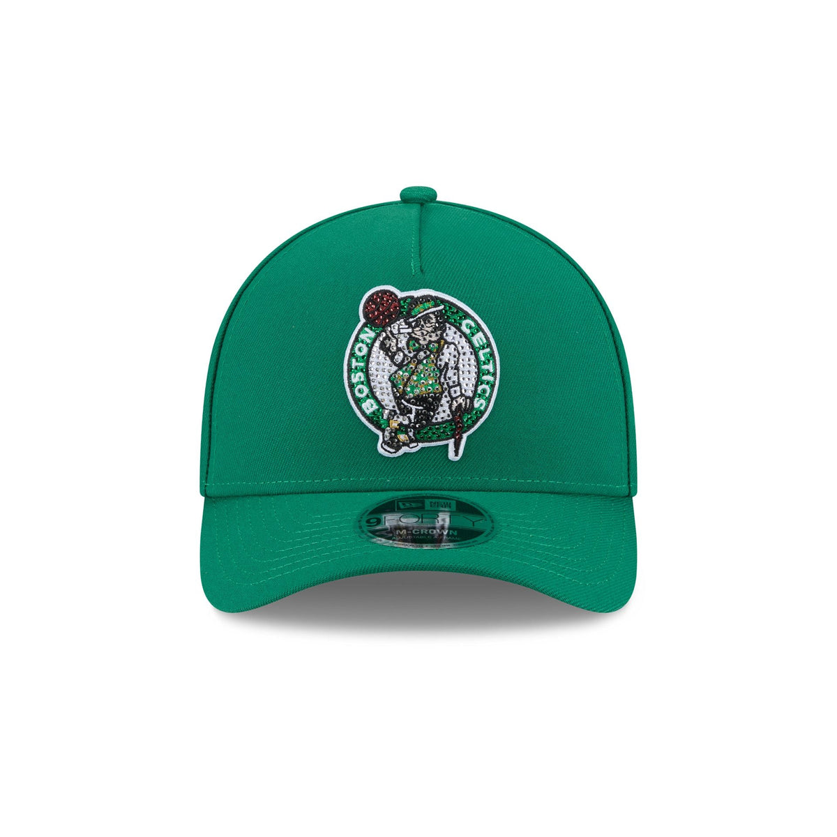 Boston Celtics Rhinestone Patch 9FORTY M-Crown A-Frame Snapback Hat