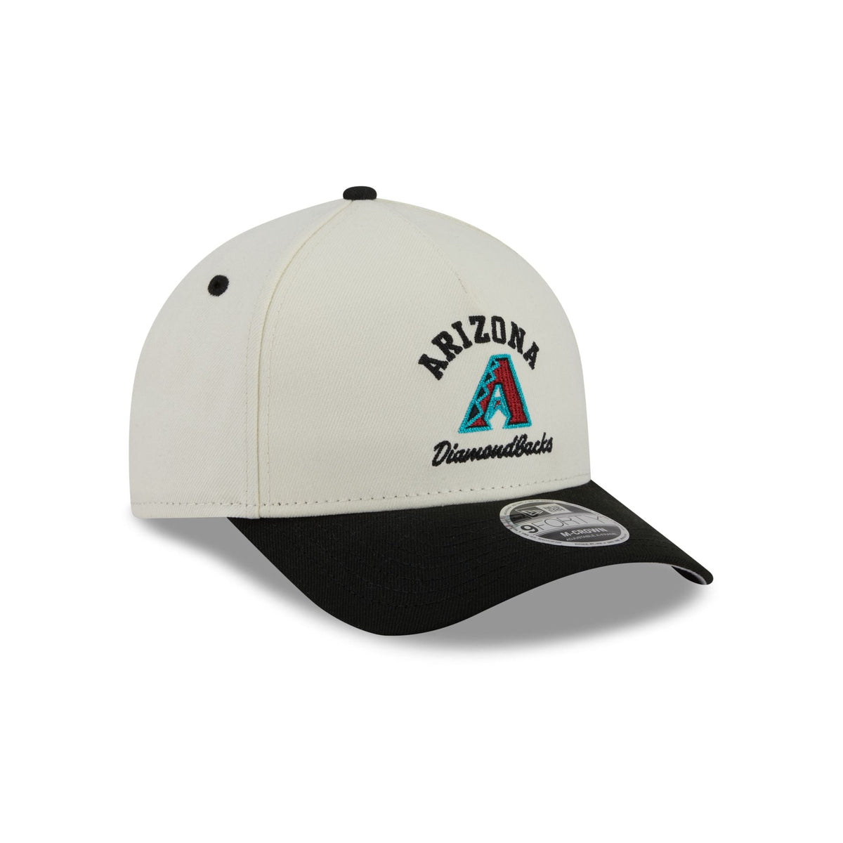 Arizona Diamondbacks Arched Graphic Chrome White 9FORTY M-Crown A-Frame Snapback Hat