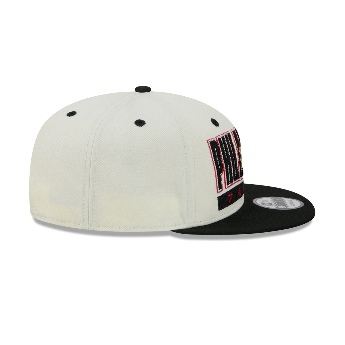 Philadelphia 76ers Classic Stacked Chrome 9FIFTY Snapback Hat