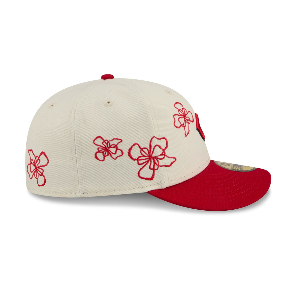 Cincinnati Reds Floral Outline 59FIFTY Fitted Hat