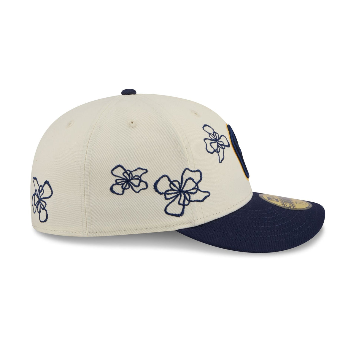 Milwaukee Brewers Floral Outline 59FIFTY Fitted Hat