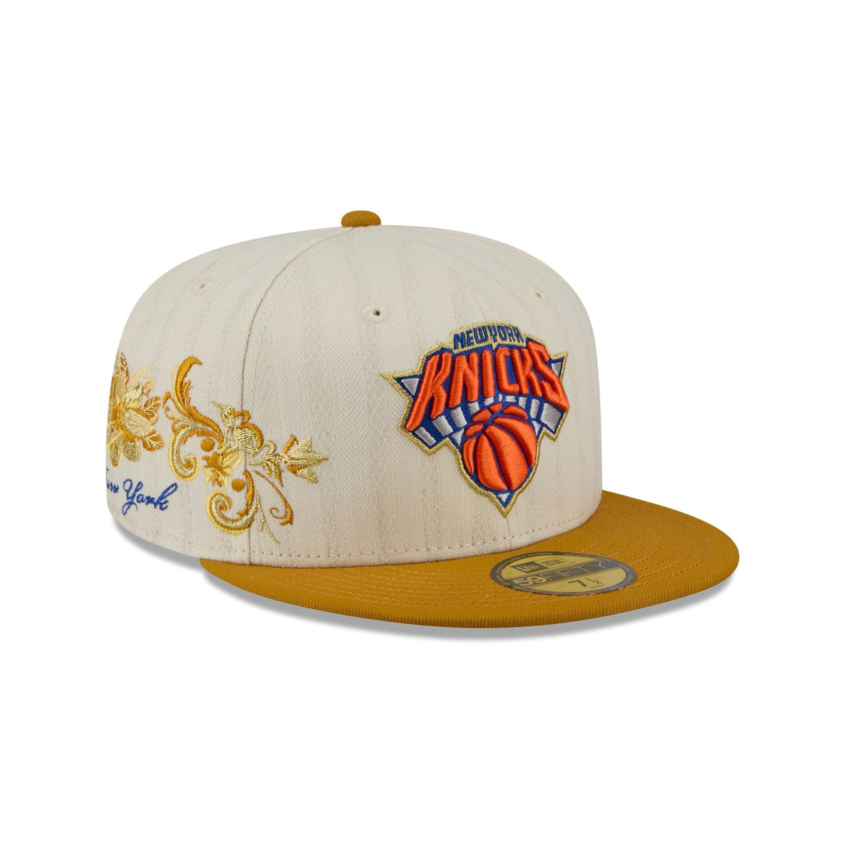 New York Knicks Chrome Herringbone 59FIFTY Fitted Hat