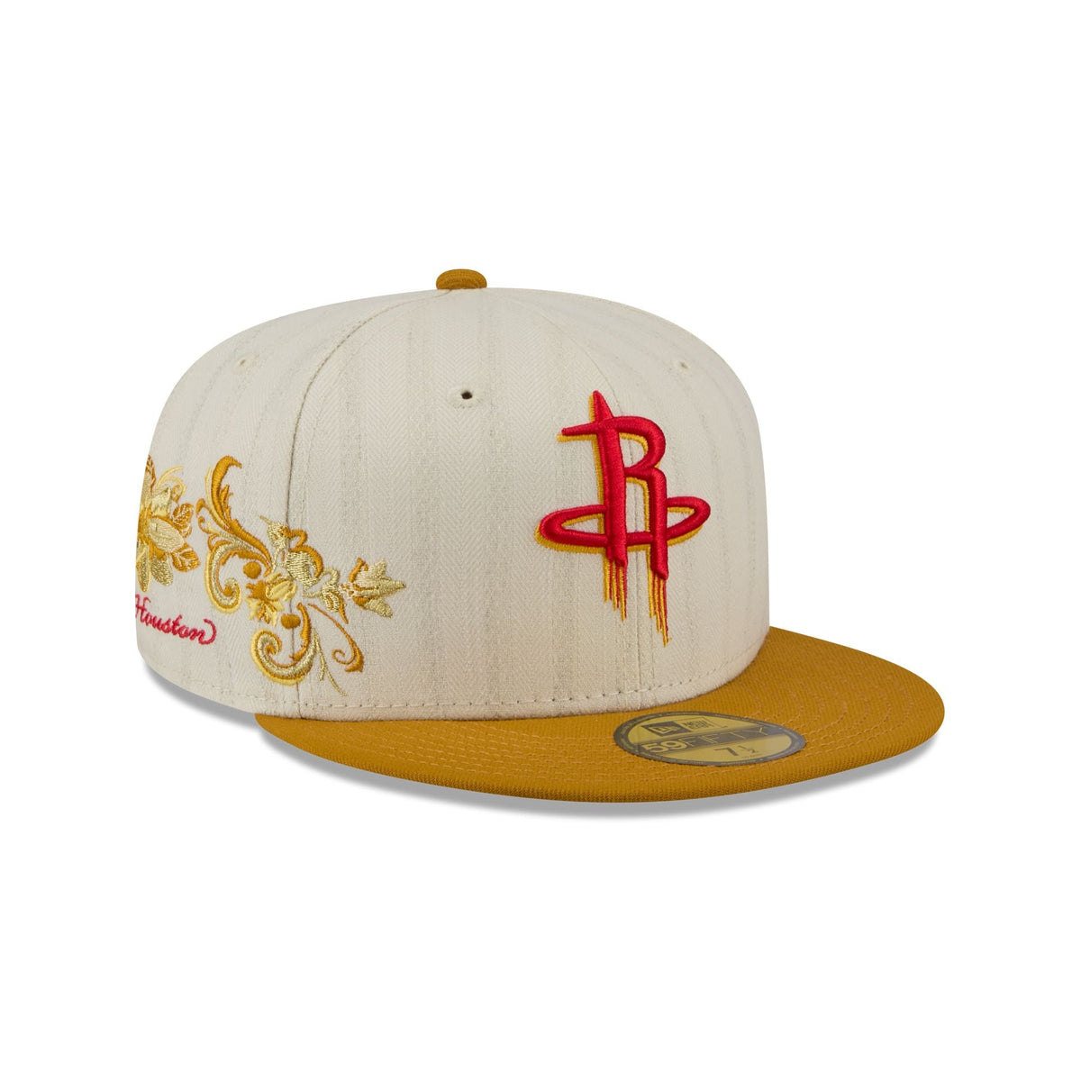 Houston Rockets Chrome Herringbone 59FIFTY Fitted Hat