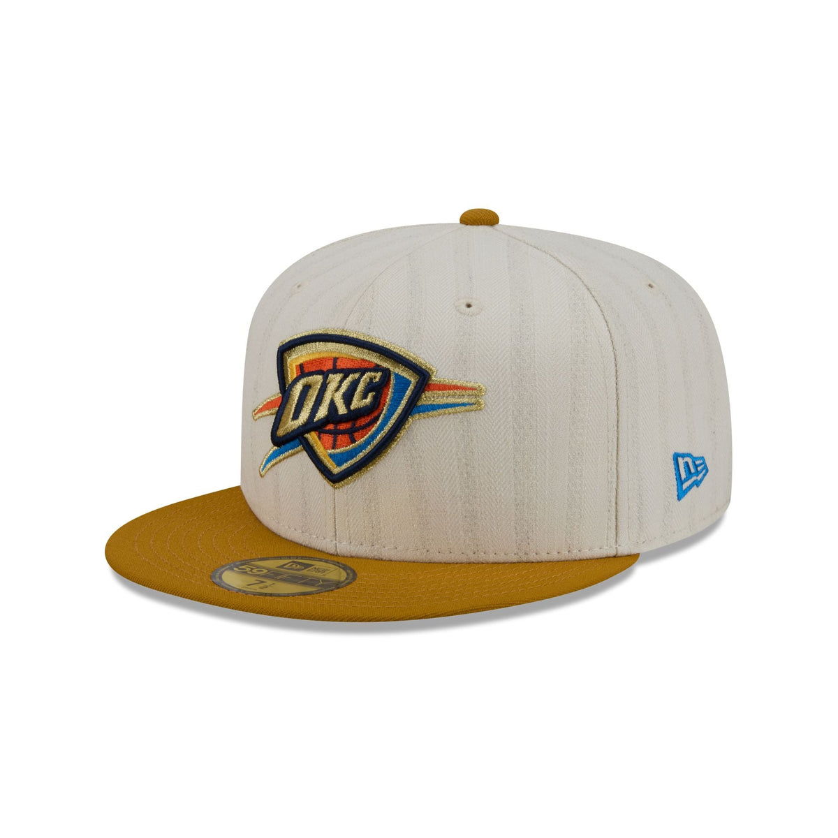 Oklahoma City Thunder Chrome Herringbone 59FIFTY Fitted Hat