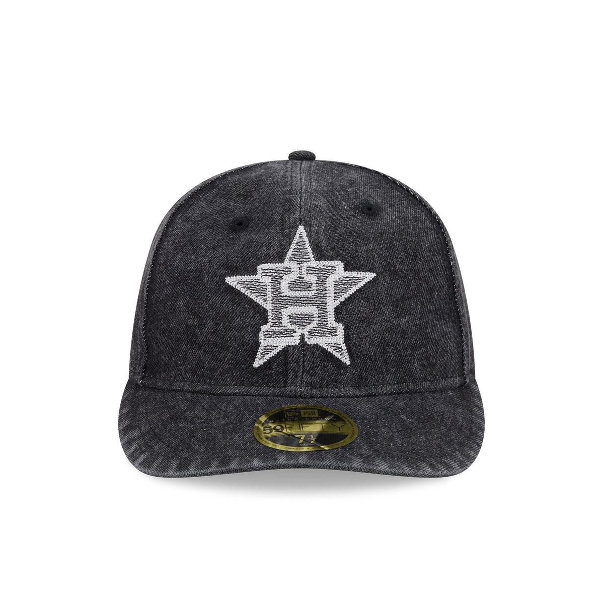 Houston Astros Black Denim Low Profile 59FIFTY Fitted Hat