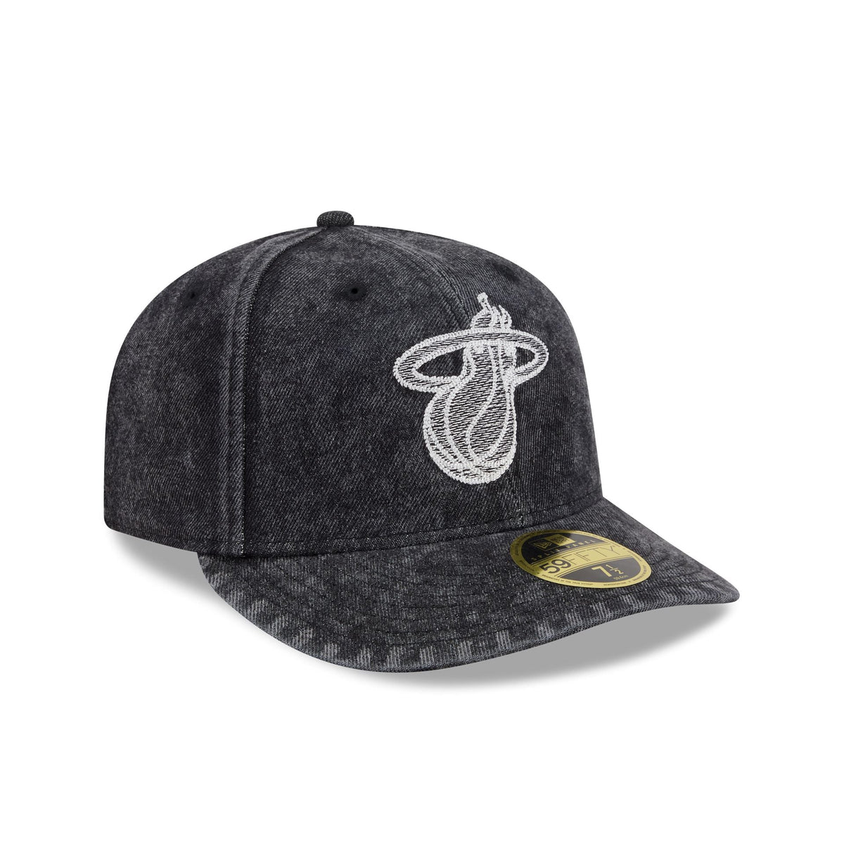Miami Heat Black Denim Low Profile 59FIFTY Fitted Hat