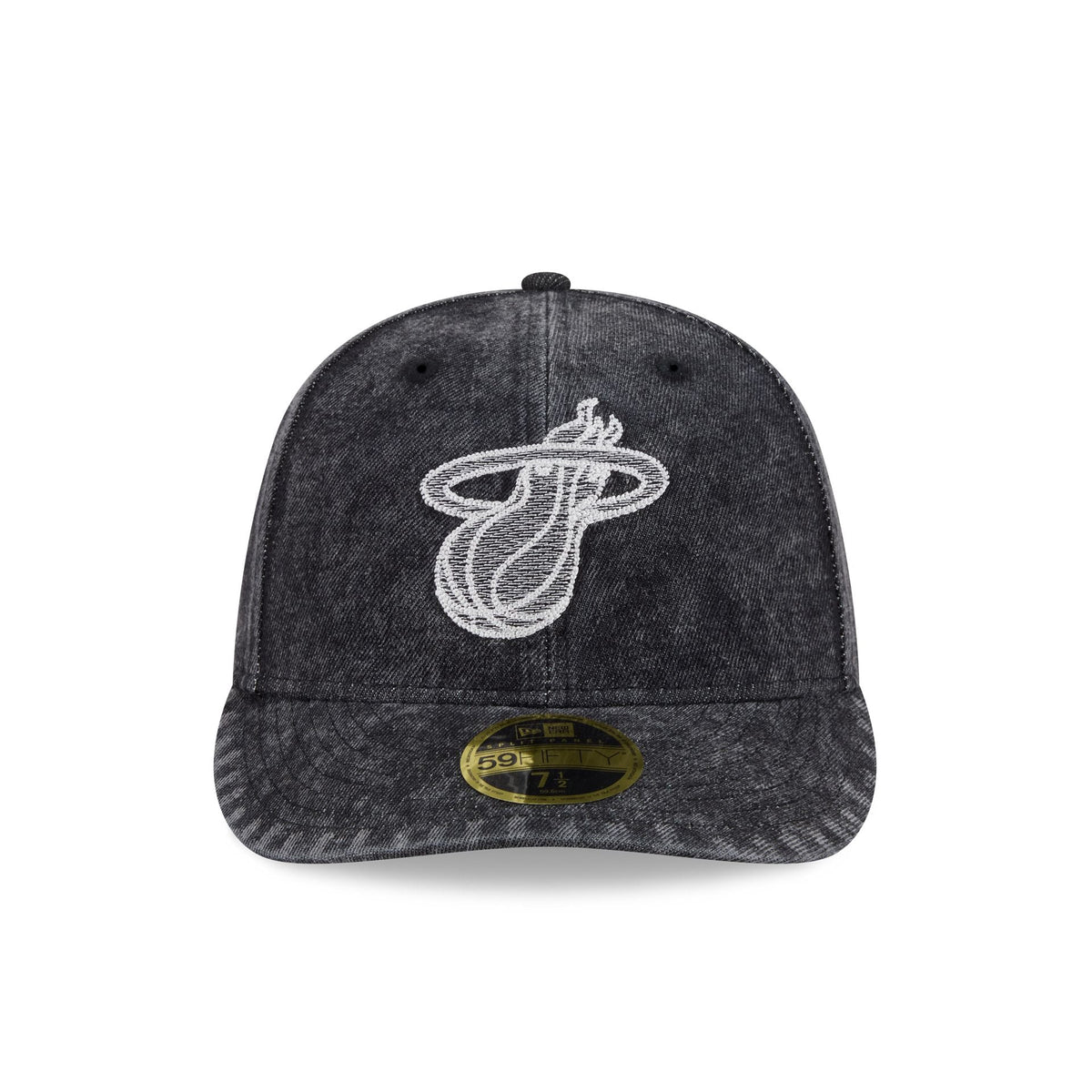 Miami Heat Black Denim Low Profile 59FIFTY Fitted Hat