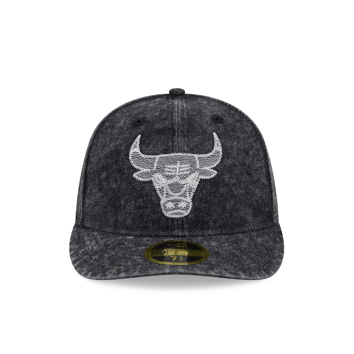 Chicago Bulls Black Denim Low Profile 59FIFTY Fitted Hat