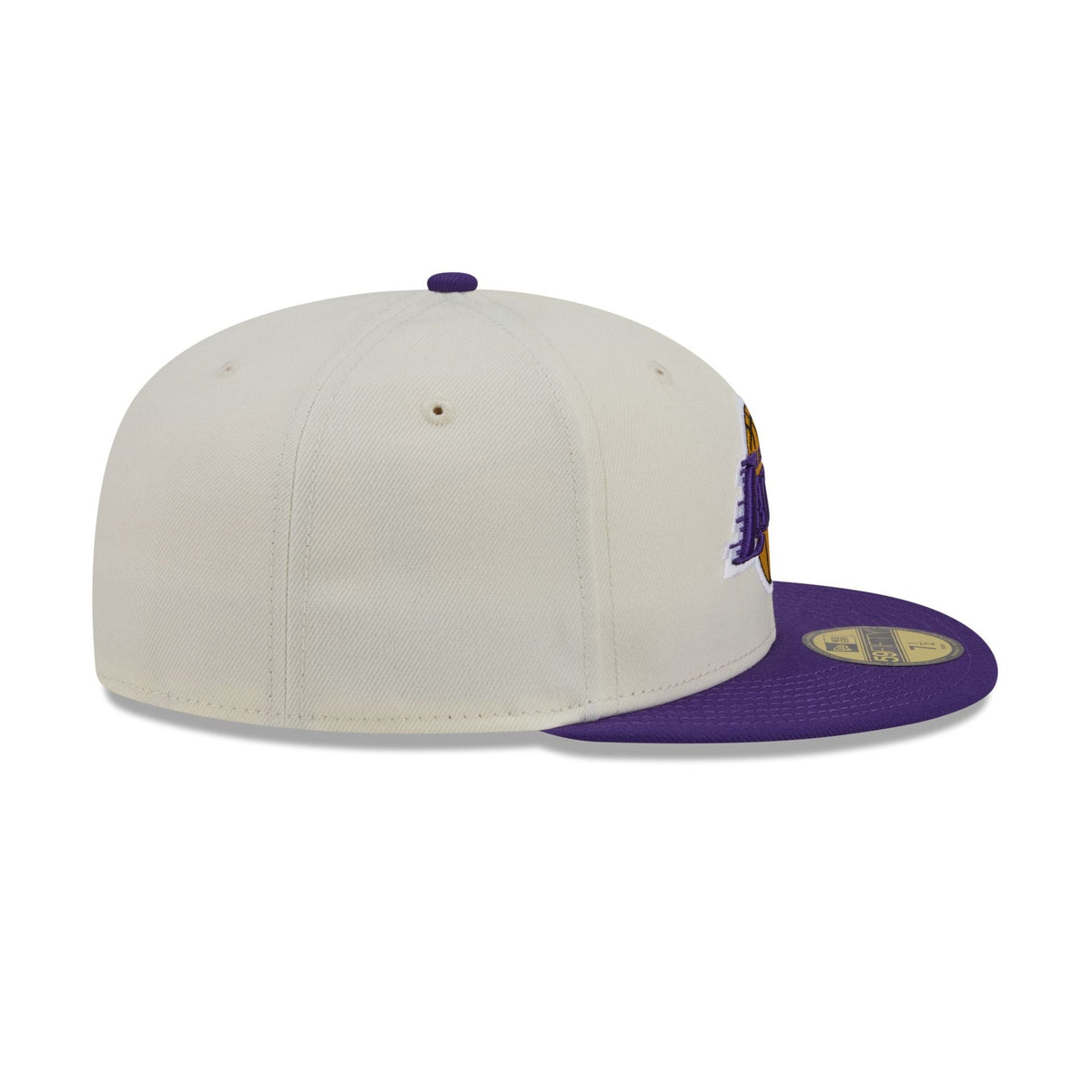 Los Angeles Lakers Chrome White Basic 59FIFTY Fitted Hat