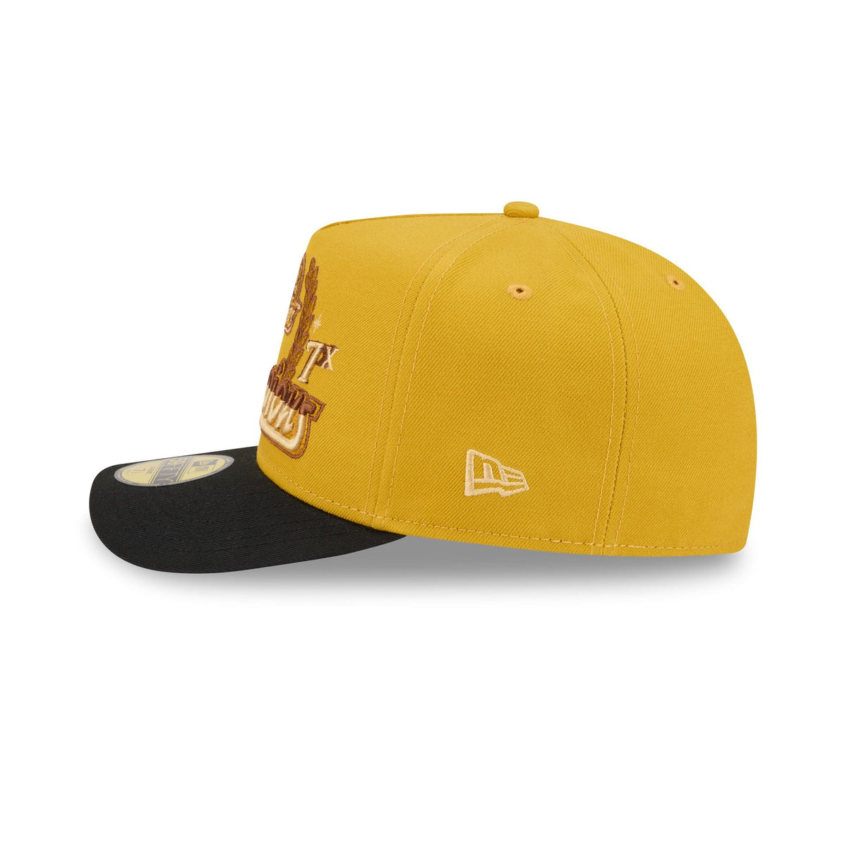 Just Caps Hardwood Classics Trophy Yellow Golden State Warriors 59FIFTY A-Frame Fitted Hat