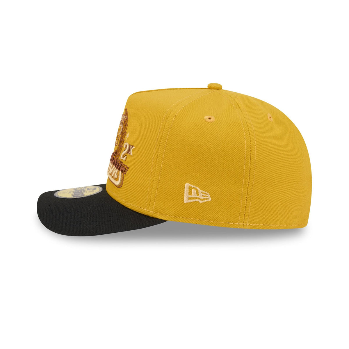 Just Caps Hardwood Classics Trophy Yellow Houston Rockets 59FIFTY A-Frame Fitted Hat