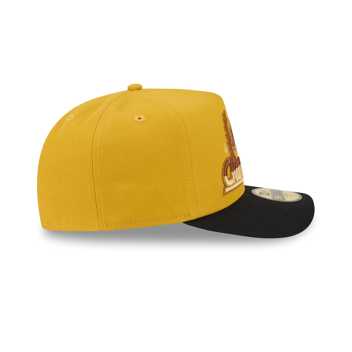 Just Caps Hardwood Classics Trophy Yellow Los Angeles Lakers 59FIFTY A-Frame Fitted Hat