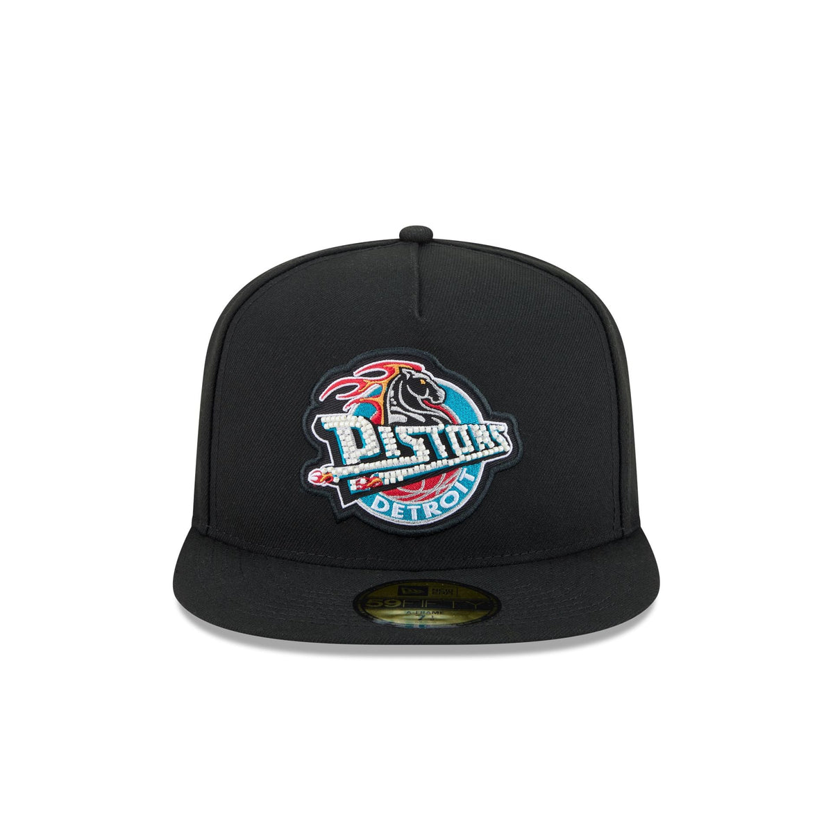 Just Caps Beaded Detroit Pistons 59FIFTY A-Frame Fitted Hat