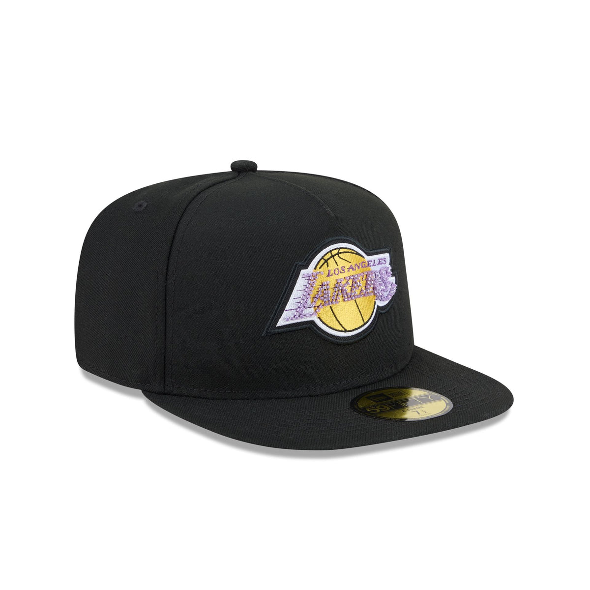 Just Caps Beaded Los Angeles Lakers 59FIFTY A-Frame Fitted Hat