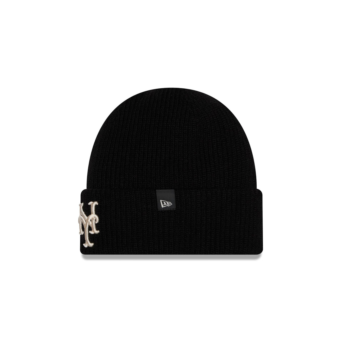 New York Mets Woolen Black Short Cuff Knit Beanie Hat