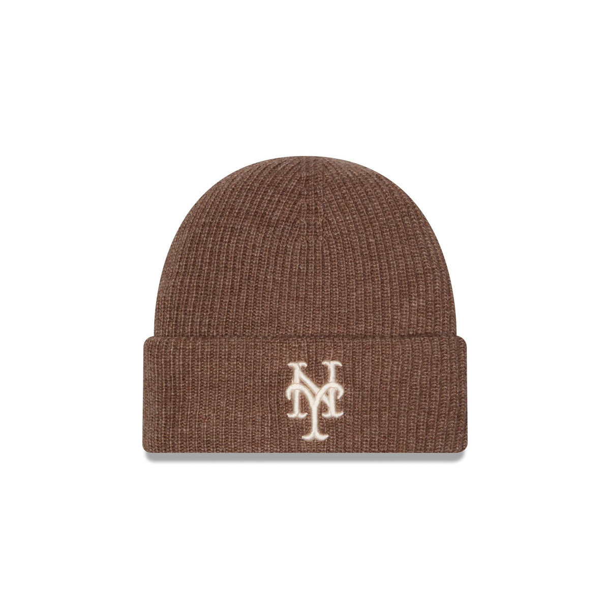 New York Mets Woolen Tan Short Cuff Knit Beanie Hat
