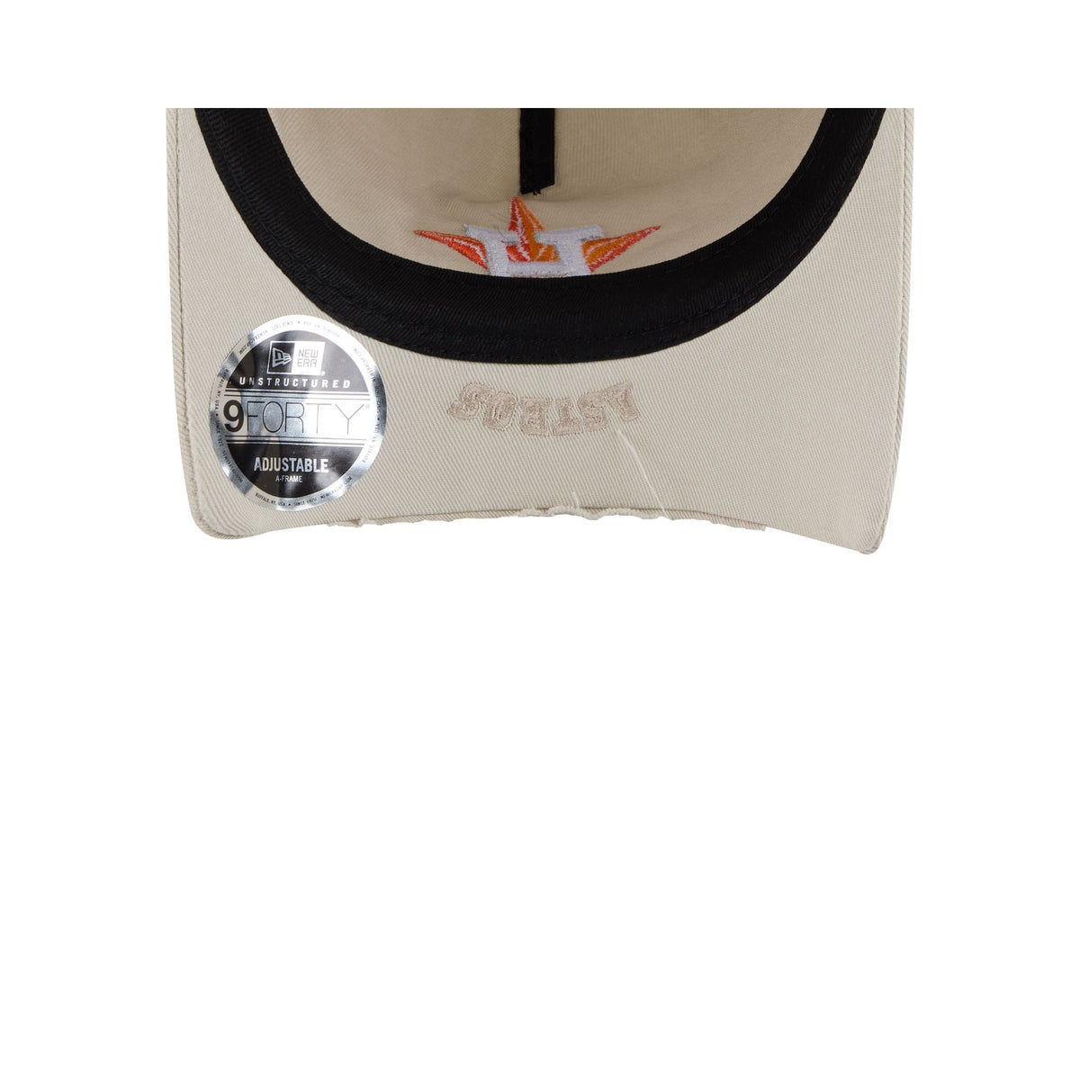 Houston Astros Stone 9FORTY A-Frame Unstructured Cut-Off Visor Snapback Hat