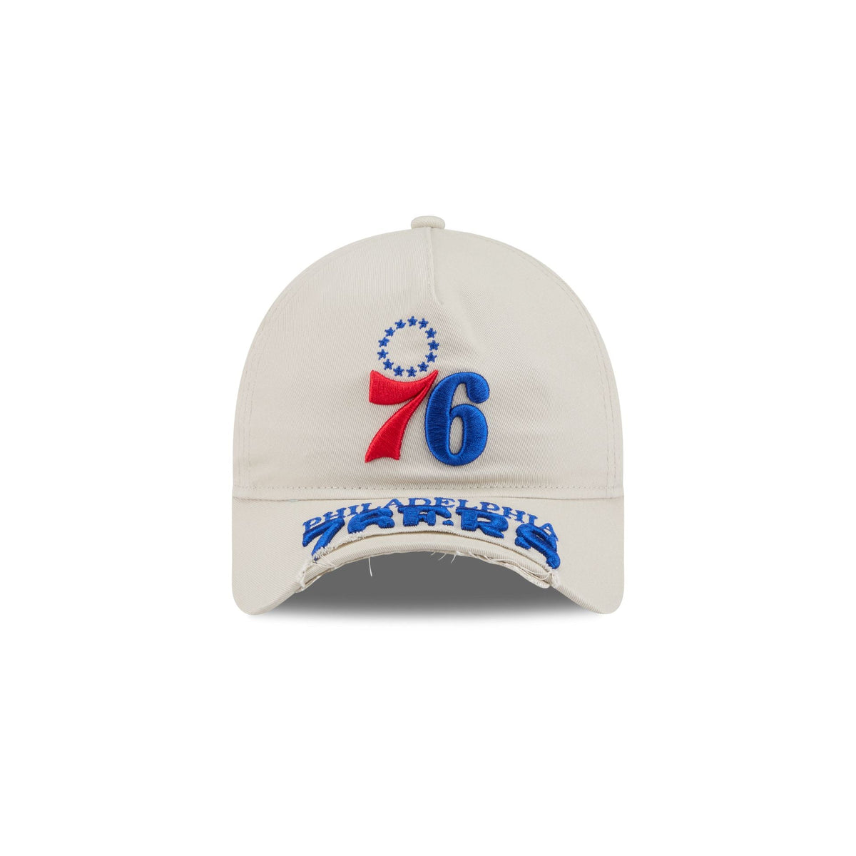 Philadelphia 76ers Stone 9FORTY A-Frame Unstructured Cut-Off Visor Snapback Hat