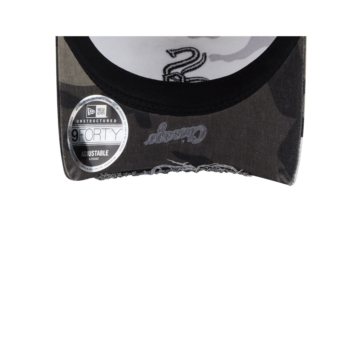 Chicago White Sox Washed Camo 9FORTY A-Frame Unstructured Cut-Off Visor Snapback Hat