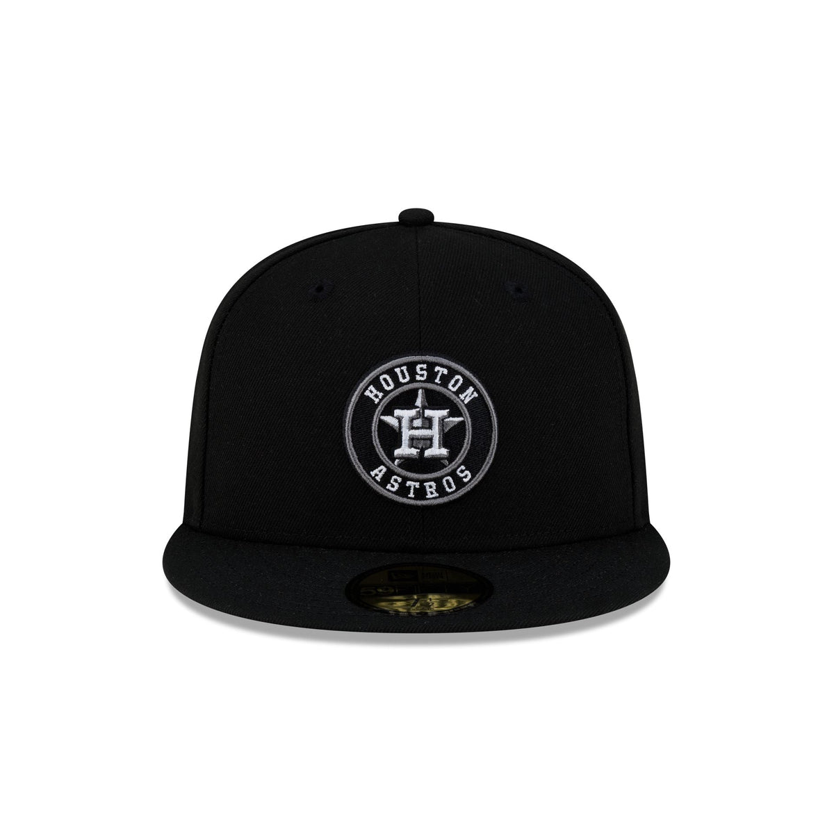 Houston Astros Black & White Circle 59FIFTY Fitted Hat