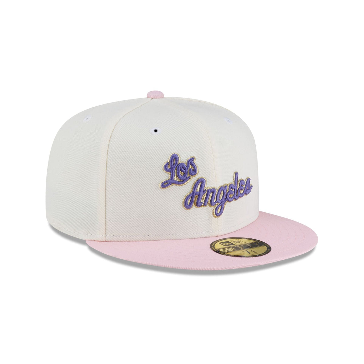 Just Caps Chrome Pink Los Angeles Lakers 59FIFTY Fitted Hat