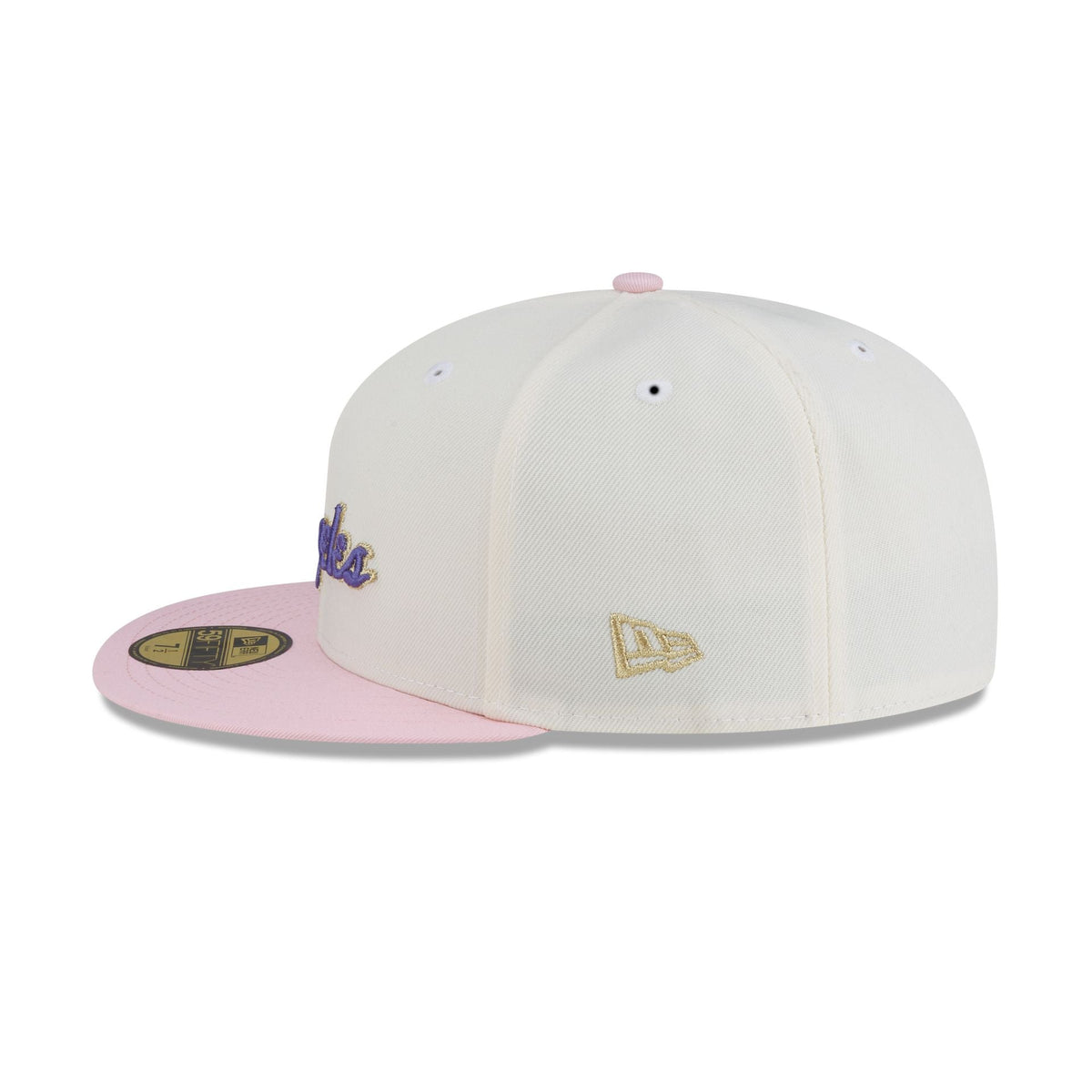 Just Caps Chrome Pink Los Angeles Lakers 59FIFTY Fitted Hat