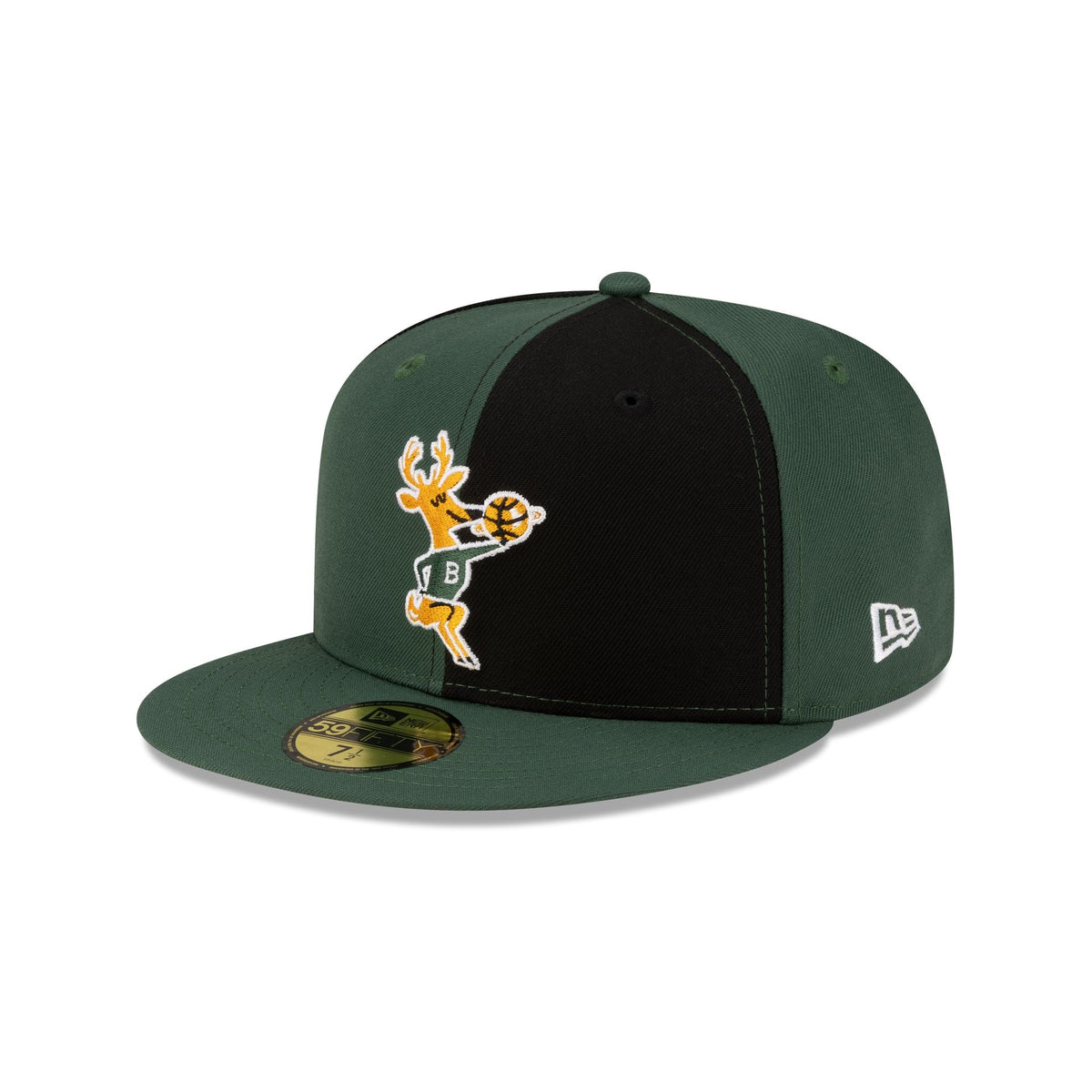 Milwaukee Bucks Hardwood Classics 80s Pinwheel 59FIFTY Fitted Hat