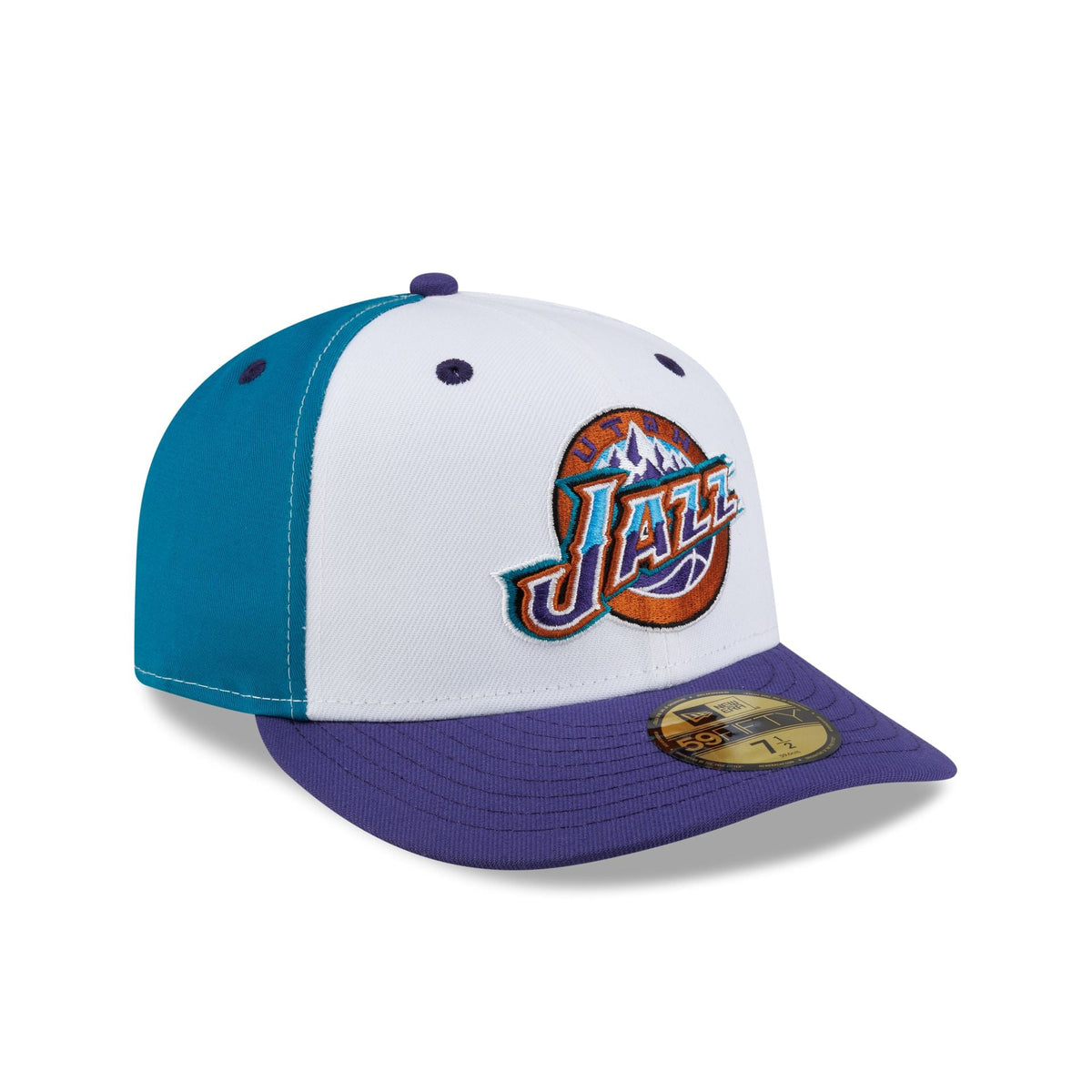 Utah Jazz Hardwood Classics 90s White 59FIFTY Fitted Hat