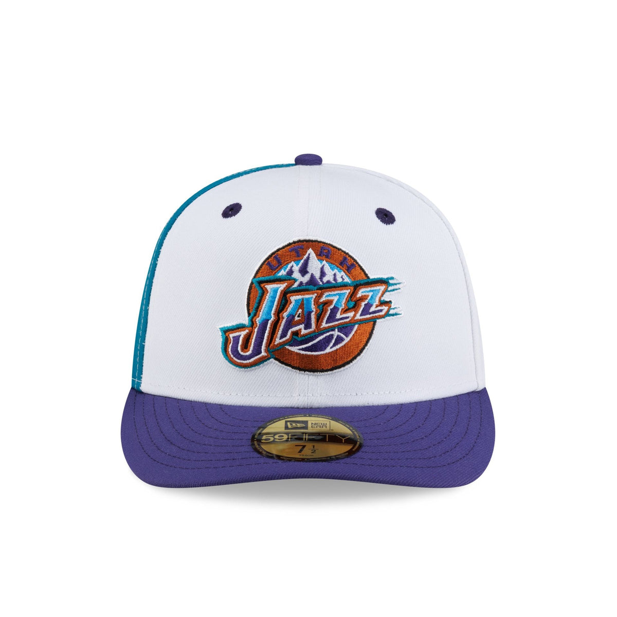 Utah Jazz Hardwood Classics 90s White 59FIFTY Fitted Hat