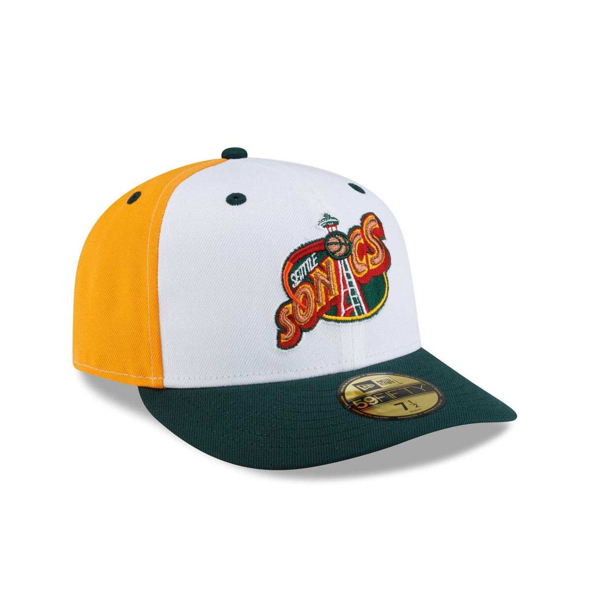 Seattle Supersonics Hardwood Classics 90s White 59FIFTY Fitted Hat