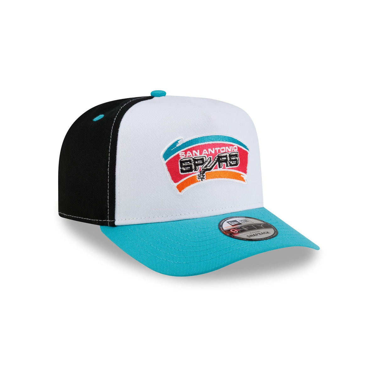 San Antonio Spurs Hardwood Classics 90s Panel 9FIFTY A-Frame Snapback Hat