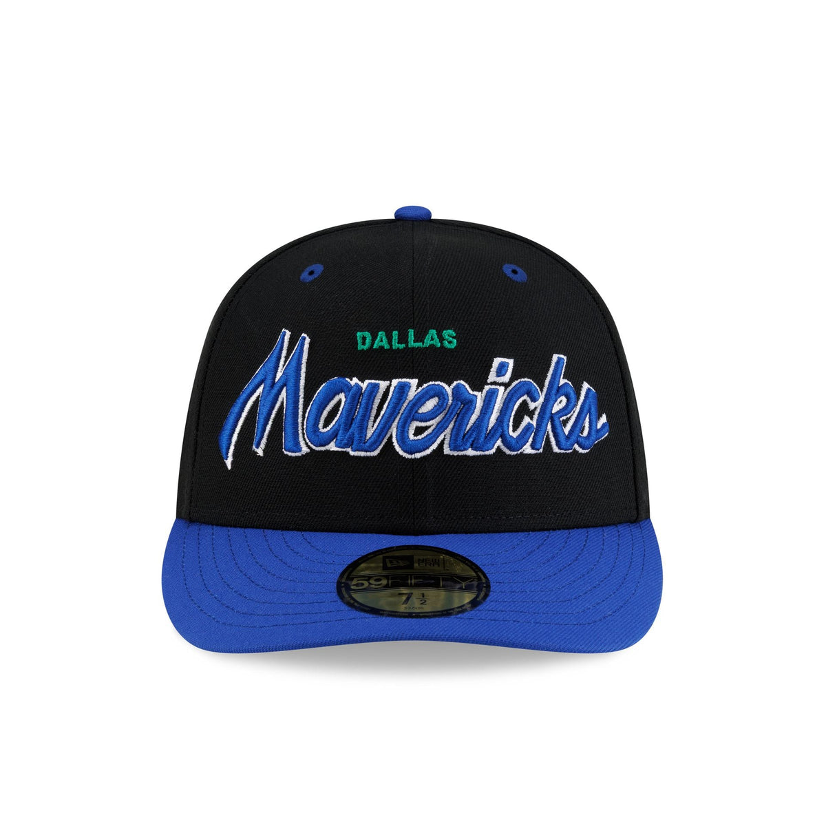 Dallas Mavericks Hardwood Classics 90s Script 59FIFTY Fitted Hat