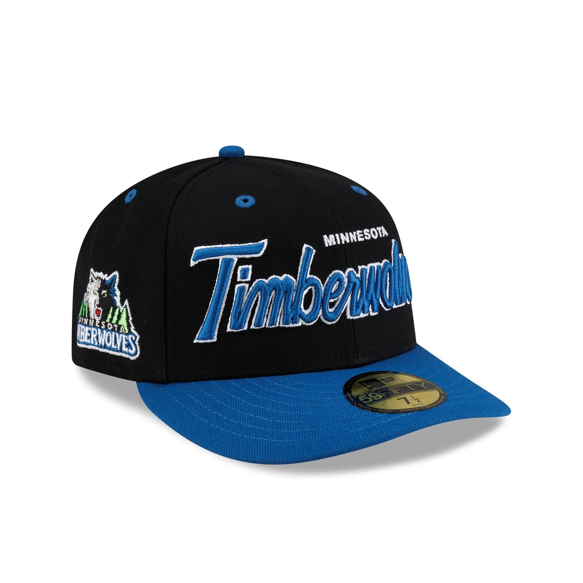 Minnesota Timberwolves Hardwood Classics 90s Script 59FIFTY Fitted Hat