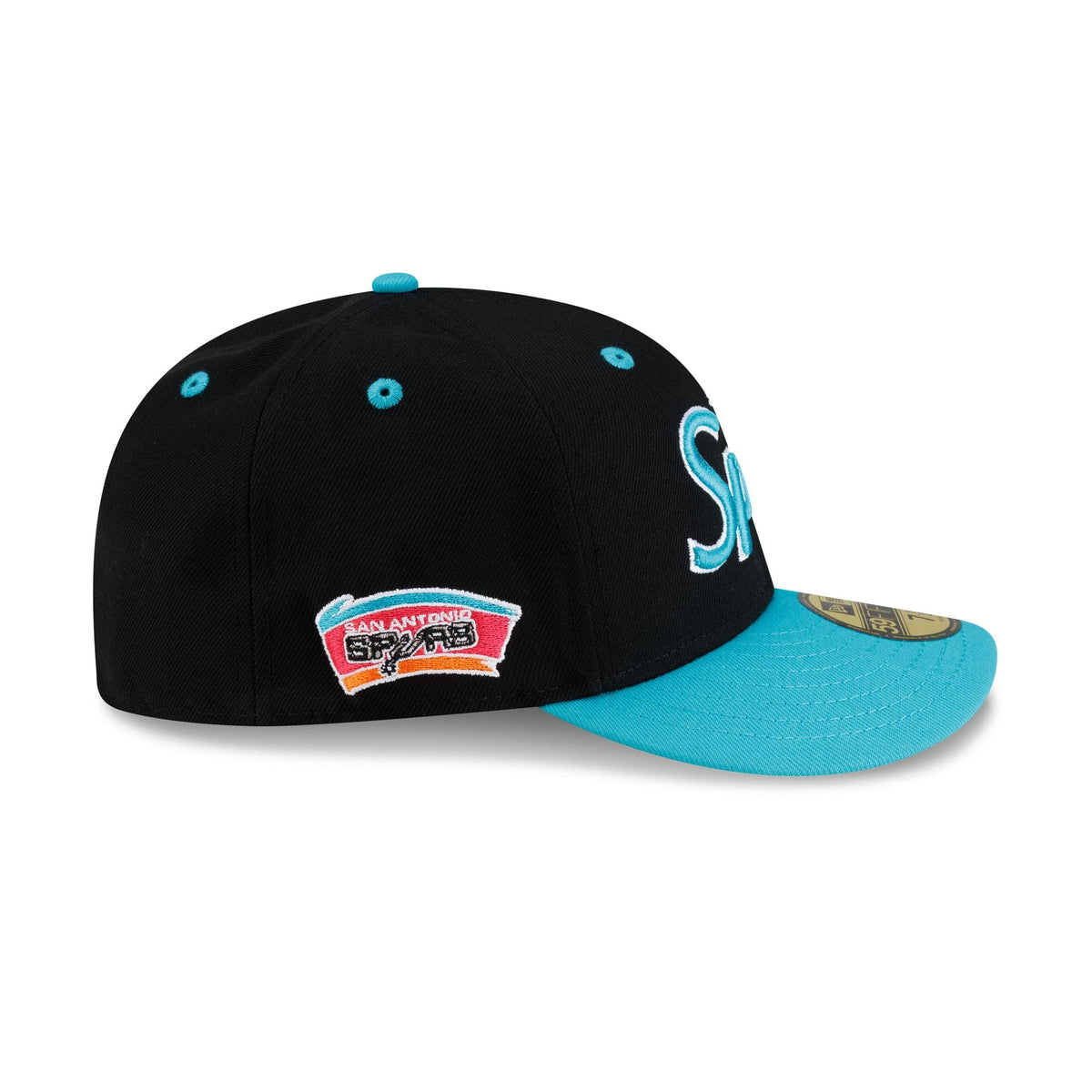 San Antonio Spurs Hardwood Classics 90s Script 59FIFTY Fitted Hat