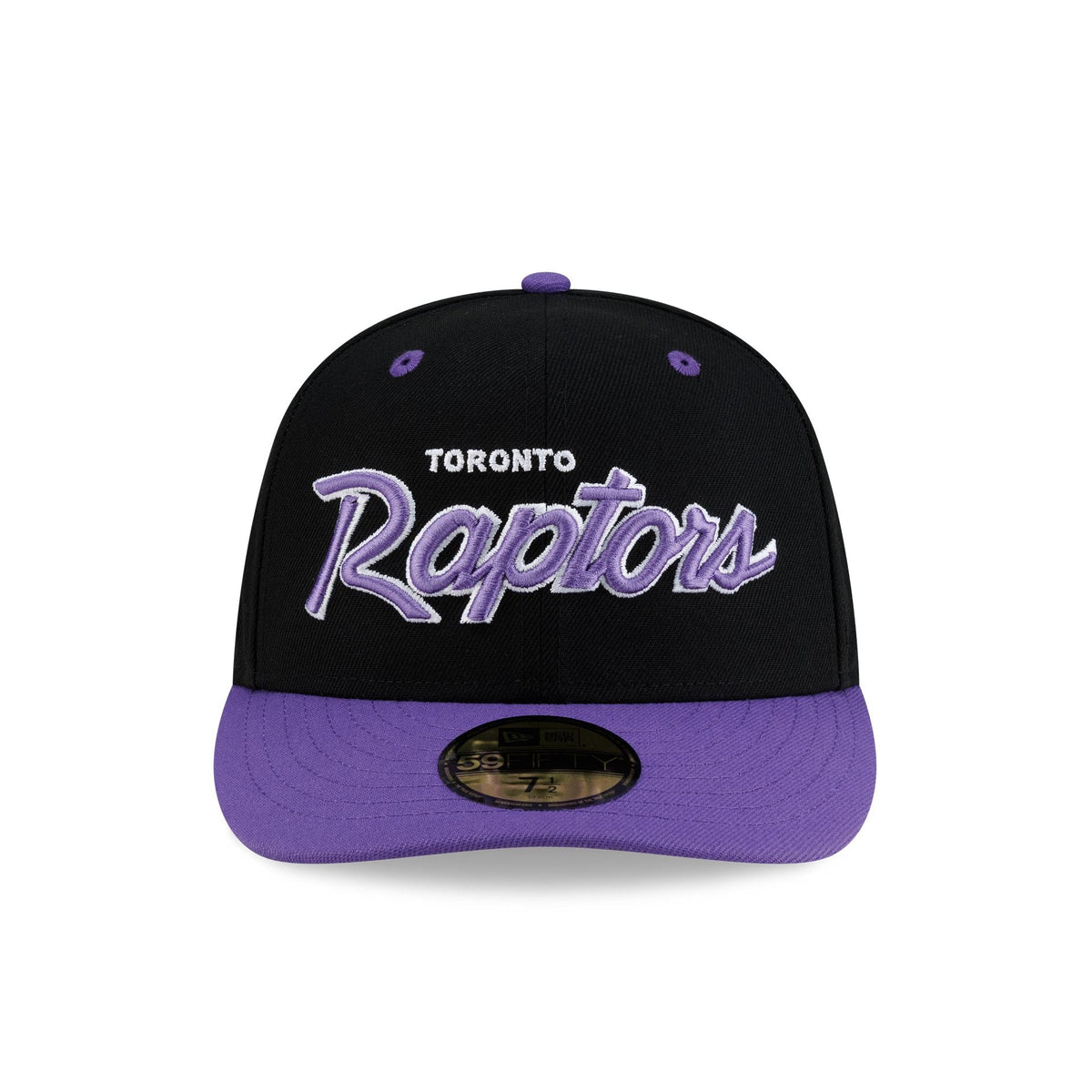 Toronto Raptors Hardwood Classics 90s Script 59FIFTY Fitted Hat