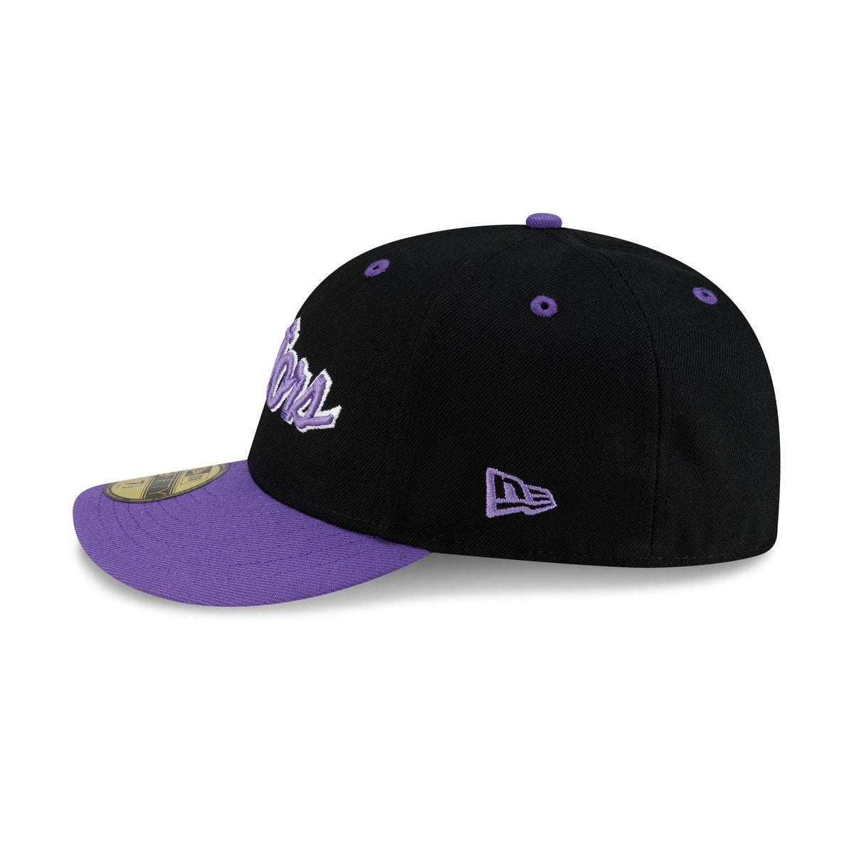 Toronto Raptors Hardwood Classics 90s Script 59FIFTY Fitted Hat