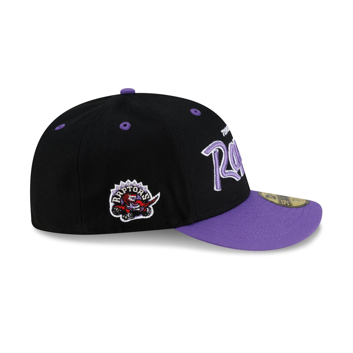 Toronto Raptors Hardwood Classics 90s Script 59FIFTY Fitted Hat