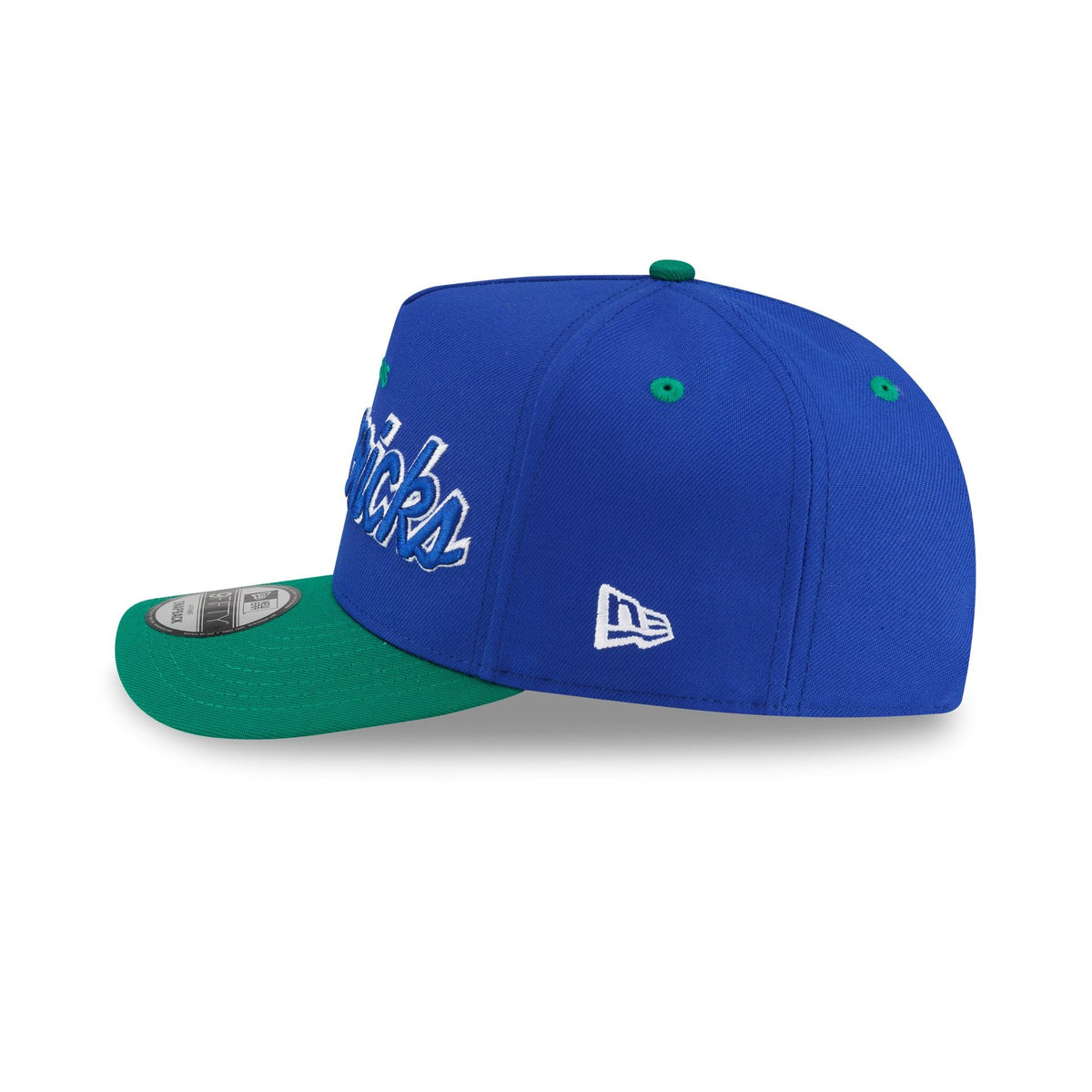 Dallas Mavericks Hardwood Classics 90s Script 9FIFTY A-Frame Snapback Hat